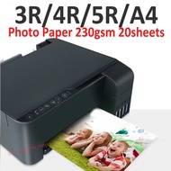 3R 4R 5R A4 Glossy Photo Paper 3R 4R 5R A4 230gsm 20sheets