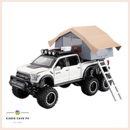 Ford Raptor F150 Camping RV Die-Cast Toy Scale 1:24 1/24 Die-cast Model Kids Toy Collection