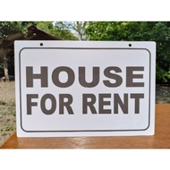 House For Rent Singage PVC Plastic (like ATM and ID) 7.8x11 inches