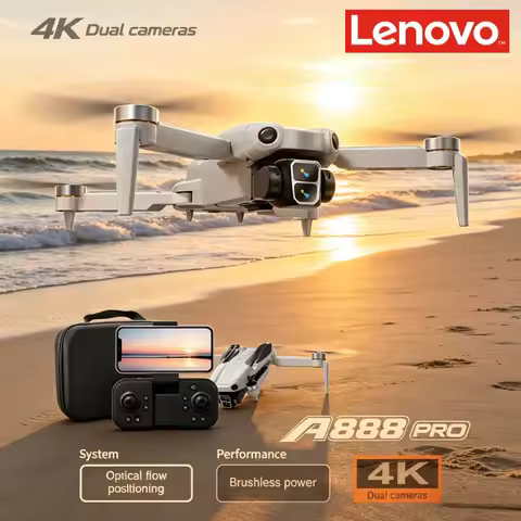 Lenovo A888 Foldable GPS Drone 8K Dual Camera 5G WIFI FPV Screen RC Brushless Obstacle Avoidance Qua