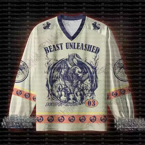 2026 New Movie Sports Fashion Adult Children Long Sleeve V-neck Street View Clothing Gothic Horror F