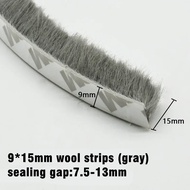 10 Meters Self-Adhesive Window Door Seal，9mm X 5/15mm Brush Pile Wardrobe Soundproof/Home Kitchen Ap