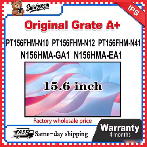 Original New A+ 15.6 inch Slim Laptop Lcd Screen Panel PT156FHM N10 PT156FHM N12 PT156FHM N41 N156HM