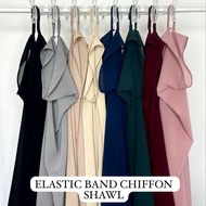 ELASTIC BAND CHIFFON SHAWL
