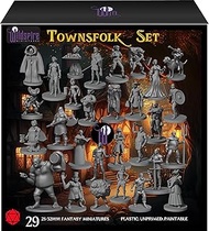 29 Heroic Townsfolk Fantasy Miniatures Set for DND - Dungeons and Dragons Figures I D&D Minis Tablet