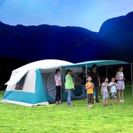 Two Rooms One Hall All-Inclusive Rainproof Sunscreen Large Tent 8 People 10 People 12 People Large T