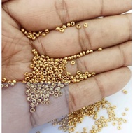 Gold Sugar Beads (1mm) (Pack of 30 gm) for Aari Work & Embroidery Maggam, Jewellery DIY Kit Seed