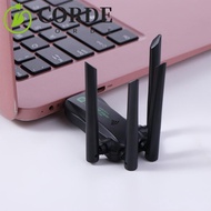 CORDE Dual Band WiFi6 USB Adapter, AX900 Bluetooth 5.4 900Mbps WiFi Dongle, Plug Play 4 Antenna Rece