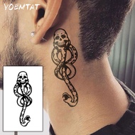 5pcs Dark Mark Waterproof Temporary Tattoo Sticker Skull Snake Head Body Art