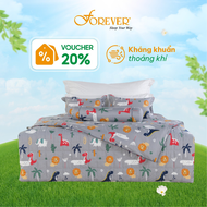 Bộ chăn ga gối drap giường Forever Common C118 set 4 món Cotton cao cấp thoáng mát thấm hút nhanh độ