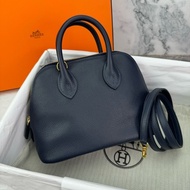 #HERMES Mini bolide 午夜藍金扣