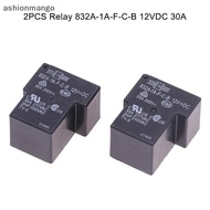 【AMSG】 2 PCS 12V Relay 832A-1A-F-C-B 12VDC 30A 4Pins Electromagnetic Relay Home Appliance Relays Hot