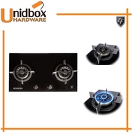 EFH 7626 WT VGB 78CM Tempered Glass Gas Hob/EF/2 Burners/Kitchen Appliances/Cooking Hobs/Gas Stove/Kitchen Collectio