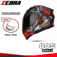 ZEBRA FF805 MISSLE DESIGN MODULAR HELMET DUAL VISOR MOTORCYCLE