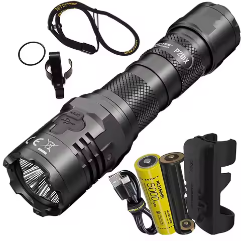 NITECORE P20iX Powerful Flashlight XP-L2 4000 LM USB-C Rechargeable Outdoor Lighting with 21700 Batt