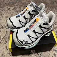 Salomon XT-6 哈士奇黑白藍戶外行山跑山舒適運動鞋