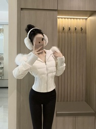 Tim77 Pure Desire White Fox 90 White Duck down Jacket Women Winter New Small Waist Short Waist Inwar