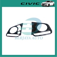 Honda Civic 10th Gen 2016-2020 Steering Switch Cover Carbon Fiber Design     Berjaya Auto Aksesori K
