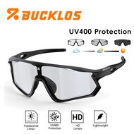 BUCKLOS Bicycle Shades Photochromic Cycling Glasses UV400 Anti-Ultraviolet Cycling Glasses For Men B