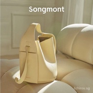 Songmont Hanging Ear Series Bucket Bag Female Cross-Body One-Shoulder Spring Summer New Style First Layer Cowhide Large-Capacity Commuter Bag