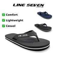 Line Seven Men Casual Slippers Flip-Flops Black Navy Grey / Selipar Lelaki Sandal Lelaki E1098