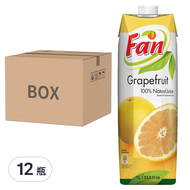 Fan 果芬100%葡萄柚汁  1L  12瓶