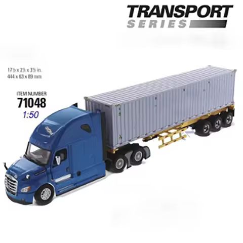 DM 71048 1:50 scale Freightliner New Cascadia trailer 40' reefer container CASCADIA skeleton trailer