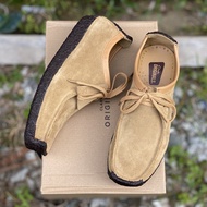 🎁 FREE GIFT [READY STOCK] CLARKS NATALIE 09 Genuine Light Yellow Suede Leather S1900001 KASUT LELAKI MEN MAN SHOES