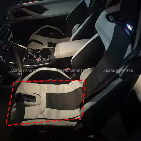 M Carbon Bucket Seat Cushion Genuine Leather Protector Cover For BMW G87 M2 G80 G81 M3 G82 G83 M4 F9