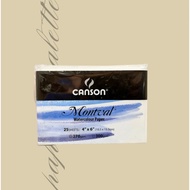 CANSON MONTVAL WATERCOLOUR PAPER 4X6 25HEETS 270GSM.