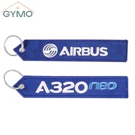 [GYMO] 1Pc Airbus Keychain Phone Straps Embroidery A320 Aviation Key Ring Chain for Aviation Gift St