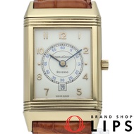 積家 Reverso Classic 腕錶 250.1.09 K18YG/皮革女錶 白色拋光 極佳成色 [二手]