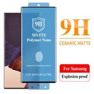 Samsung Galaxy Note 8 9 10 20 Ultra S24 S23 S20 S21 FE S22 Plus Full Glue Matte Ceramic Screen Protector Soft Tempered Glass