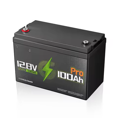 12V 100Ah LiFePO4 Battery Group 31 With Built-in 100A BMS, 15000 Deep Cycles Rechargeable Lithium Ba