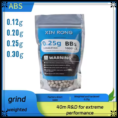 2026 1000 Rounds Airsoft Paintball6mm 5.95mm BBs Bullets 0.2g/0.25g Strike Ball Air Gun High Quatity