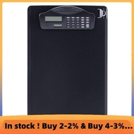 Multifunctional Clipboard with Binder Calculator Writing Pad Pen Slot & Scale for A4 Paper File Suit