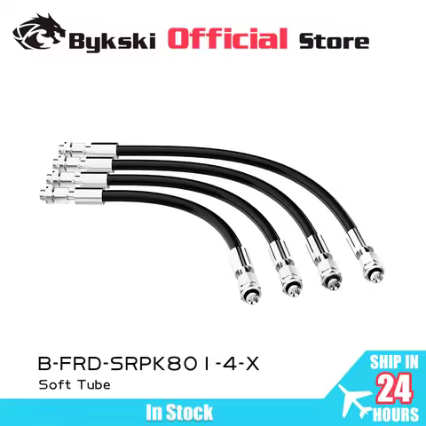 Bykski Fitting+Soft Tube Rotating Union Parker 801 High Pressure Resistant PC Water Cooling for Mini