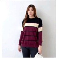 Knitted sweater/knitted sweater top for women with polet motif Knitted Sweater Knitted Cardigan