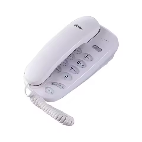 KXT-580 Big Button Corded Phone Wall-Mounted Telephones Machine Support Wall Mount Or Desk Phone-AT3