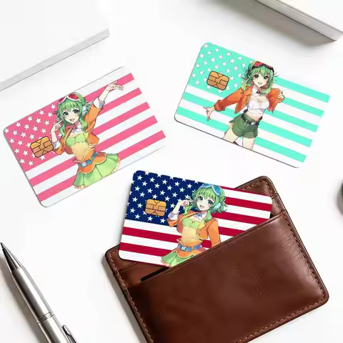 virtual singer anime girl V-Vocaloid M-megpoid gumi Decor Exquisite Card Sticker Debit Credit Bank C