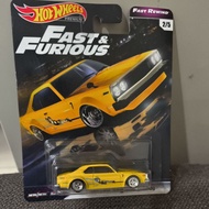 Hot Wheels Premium Nissan Skyline C210 Fast & Furious Rewind Yellow rubber tires