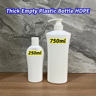 Thick Empty Plastic Bottle HDPE | Botol Kosong | Botol Plastik | 750ml/250ml  with Pump/Cap