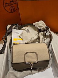 Hermes Della Cavalleria Elan Epsom 18 Etoupe Bag with Full set