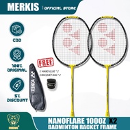 【Lee Chong Wei's Choice】YONEX NANOFLARE 1000Z 2pcs Badminton Racket 83g Full Carbon Speedy Attacking