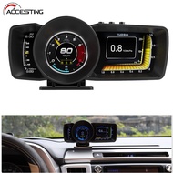 A600 OBD2 รถ HUD รถ Head Up Display มัลติฟังก์ชั่นเครื่องมือพร้อม OBD2 + GPS Dual ระบบดิจิตอล LCD GP