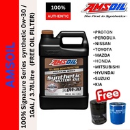 AS-2-AZO-1G  Amsoil 100% Signature Series  synthetic 0w-30 /  1GAL / 3.78Litre   (FREE OIL FILTER)