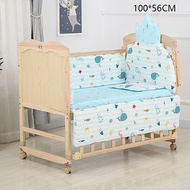5Pcs 110*56CM Newborn Baby Bedding Set For Girl Boy Crib Bumper Protector Crown Design Baby Bed Bump