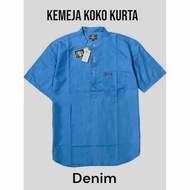 TERLARIS baju koko biru langit lengan pendek pria dewasa terbaru 2025