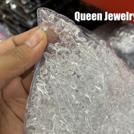 1 pound clear butterfly beads