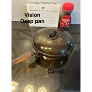 vision cookware deep pan (carrot)